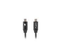Lanberg - CA-CMCM-40CU-0005-BK cable USB USB 2.0 0,5 m USB C Negro