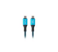 CABLE USB-C 4.0 LANBERG MACHO/MACHO 1M 240W 8K 60HZ NEGRO/AZUL