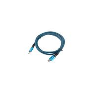 Lanberg - CA-CMCM-45CU-0012-BK cable USB 0,12 m USB4 Gen 2x2 USB C Negro, Azul