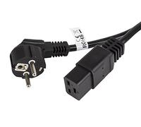 lanberg CA de c19 C de 10cc de 0018 de BK CEE 7/7 a Conector Ice 320 C19 Hembra, 1,8 m, Color Negro