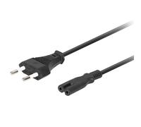 Cable lanberg de alimentacion ocho cee 7 - 16 a iec320 c7 euro (radio) negro 1.8 m