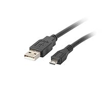LANBERG CA de USBm de 10cc de 0010 de BK Cable de USB 2.0 a Macho a USB Micro B Macho, 1 m, Color Negro