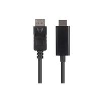 Lanberg Cable DisplayPort a HDMI CA-DPHD-11CC-0010-BK macho-macho 1 m Negro Alta definición