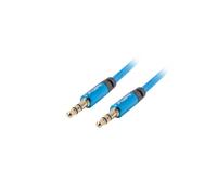 Lanberg - CA-MJMJ-10CU-0020-BL cable de audio 2 m 3,5mm Azul