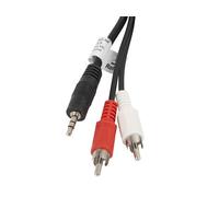 Lanberg ca-mjrc-10cc-0050-bk cable de audio 5 m 3,5mm 2 x rca negro