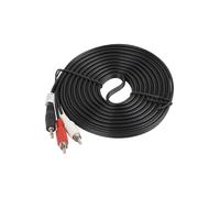 Lanberg - CA-MJRC-10CC-0050-BK cable de audio 5 m 3,5mm 2 x RCA Negro