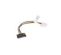 Lanberg - CA-SAHD-10CU-0015 cable de SATA 0,15 m Molex (4-pin) SATA de 15 pines Negro, Rojo, Amarillo