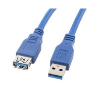 Lanberg Cable alargador USB 3.0 macho-hembra 3 m azul