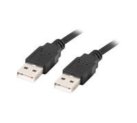 Lanberg Cable USB CA-USBA-20CU-0010-BK USB 2.0 1 m Macho a macho Negro alta velocidad
