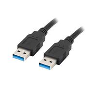 Lanberg Cable USB CA-USBA-30CU-0018-BK USB 3.2 Gen 1 (3.1 Gen 1) 1,8 m Macho a macho Negro