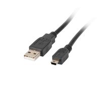 Lanberg CA-USBK-10CC-0003-BK - Cable USB 2.0 A macho a USB Mini B, 30 cm, color negro