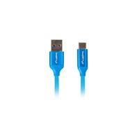 Cable usb lanberg 2.0 macho - usb tipo c macho 5a 1m azul
