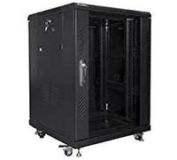 Lanberg Cabinet Rack FF01-6615-12B (15U; 19''; 848MM / 600MM / 600 MM; Standing; Glass; 800 KG; Black Color)