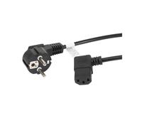Lanberg cable de alimentacion ca-c13c-12cc-0018-bk conectores schuko / iec320 c13 acodado 1.8 metros