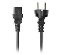 Lanberg Cable de alimentación CA-C13C-15CC-0018-BK Schuko CEE7/7 a IEC320 C13 VDE 1,8 m Negro