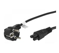 Lanberg Cable de Alimentación CEE 7/7 a IEC 320 C5 Macho/Hembra 1.8m VDE Negro