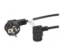 Lanberg Cable de Extensión Acodado CEE 7/7 a IEC 320 C13 Macho/Hembra 1.8m VDE Negro