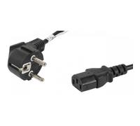 Lanberg Cable de Extensión CEE 7/7 a IEC 320 C13 Macho/Hembra 1.8m Negro