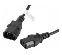 Lanberg Cable de Extensión IEC 320 C13 a C14 Macho/Hembra 1.8m Negro