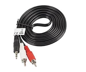 LANBERG CABLE ESTEREO CA-MJRC-10CC-0025-BK JACK 3.5MM A 2X RCA,2 METROS