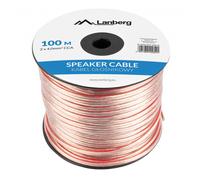 Lanberg Cable para Altavoz Transparente 2X4.0mm2 100m