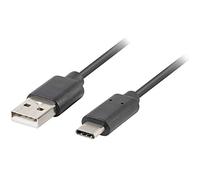 Cable Usb Lanberg 2.0 Macho/Usb Tipo C Macho Quick Charge 3.0 1.8M Negro