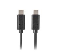 LANBERG Cable USB Tipo-C M/M 1.80M Negro CA-CMCM-31CU-0018-BK