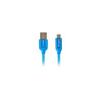 LANBERG Cable USB USB A Micro USB QC 3.0 CONECTORES 1M Azul - CA-USBM-20CU-0010-BL