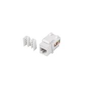 Lanberg Keystone KSU6-1090 – Conector Cat.6 UTP RJ-45 90° Plano Blanco LSA Macho/Hembra