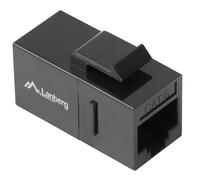Adaptador de red Lanberg KSU6-3000 Plano Negro RJ-45 Hembra a Hembra