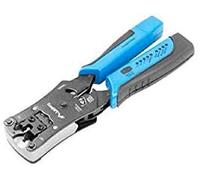 Lanberg Crimpadora universal NT-0203 RJ45/RJ11/RJ12 con comprobador de cables Negro/Azul