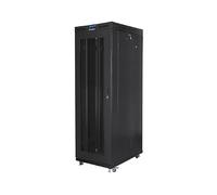 LANBERG Estantería de pie Libre de 19 Pulgadas, 42U, 800 x 1000 cm, Rejilla LCD, Paquete Plano juodas