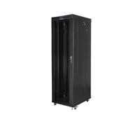 Lanberg FF01-6042-12B Armario Rack Bastidor Independiente 42U 800kg 19" (600x1000mm) Negro, Paneles Desmontables, Kit Montaje