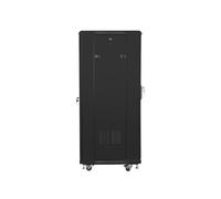 Rack independiente Lanberg FF01-6627-12B 27U 800kg 19'' Acero Negro IP20 con Ventilación