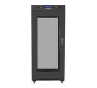 ARMARIO LANBERG RACK 19" 15U 800X1000 FLAT PACK NEGRO PUERTA MALLA CON LCD