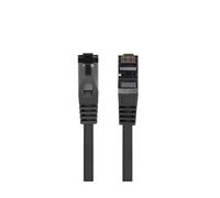 Lanberg Fluke - Cable de red (cat. 8.1 S/FTP LSZH CU, 1 m, certificado), color negro