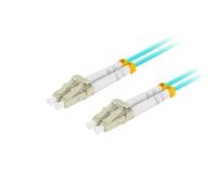 Latiguillo fibra optica lc - upc lanberg 5m multi duplex om3 50 - 125 lszh azul