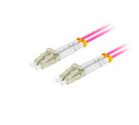CABLE DE FIBRAOPTICA LANBERG 2M MULTI LC/UPC-LC/UPC DUPLEX OM4 50/125 LSZH VIOL
