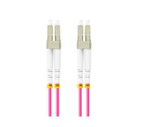 CABLE DE FIBRAOPTICA LANBERG 2M MULTI LC/UPC-LC/UPC DUPLEX OM4 50/125 LSZH VIOL