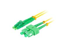 Latiguillo fibra optica sc - apc a lc - apc lanberg 2m mono duplex g657a1 lszh amarillo