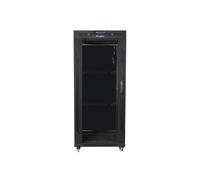 Lanberg - free standing rack 19inch cabinet 27U 600x600 glass door LCD flat pack black Rack o bastidor independiente