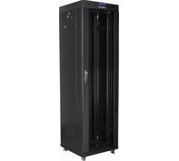 LANBERG Free Standing Rack 19inch Cabinet 42U 600x600 Glass Door LCD Flat Pack juodas