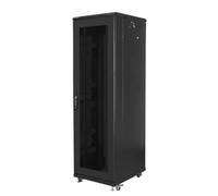 LANBERG Gabinete de 19 Pulgadas, 42 U/800 x 800, Paquete Plano de Montaje automático con juodas de Malla