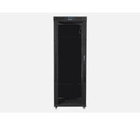 LANBERG Gabinete de 42U de 800 x 800 cm para Puerta de Cristal LCD, Paquete Plano juodas