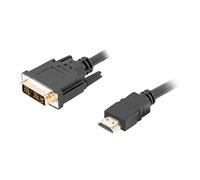 Lanberg Cable HDMI 4K a DVI-D Macho/Macho 1.8m Negro