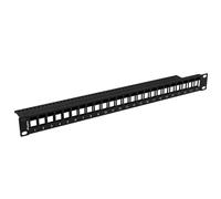 Patch panel lanberg 24 puertos 1u rack 19 para modulos keystone negro