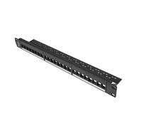 Lanberg keystone patch panel 19'', 24 port 1u, black
