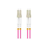 Latiguillo fibra optica lc - upc lanberg 1m multi duplex om4 50 - 125 lszh violeta