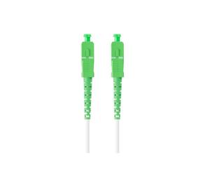Lanberg Latiguillo Fibra Óptica SC/APC a SC/APC Simplex Monomodo G657A2 5m Blanco