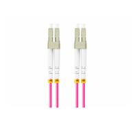 Lanberg Latiguillo fibra óptica LC/UPC-LC/UPC 1 m duplex OM4 50/125 LSZH violeta